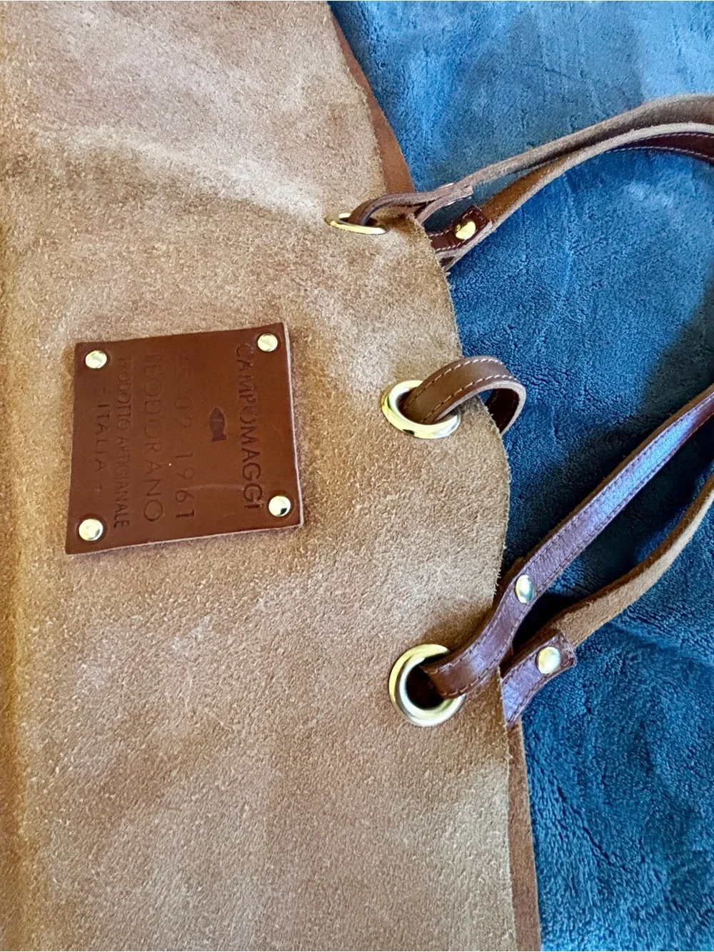 Campomaggi Teodorano Italian Suede Tote Bag Tan
